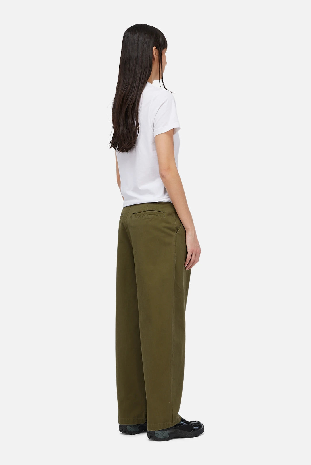 Baggy Chino Pants Forest Green