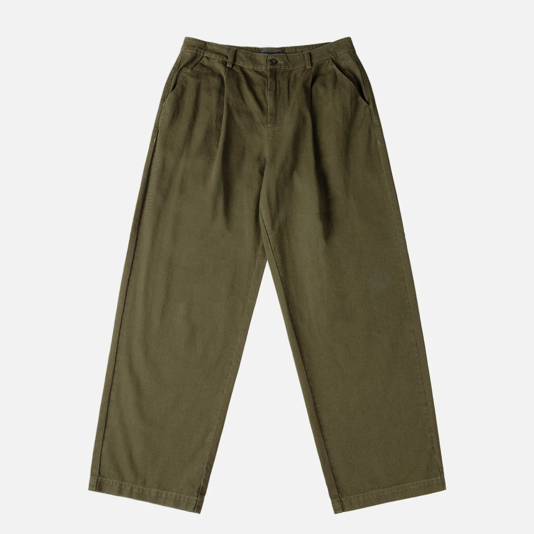 Baggy Chino Pants Forest Green