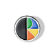 Pin Trio Fill Logo Black/Blue/White