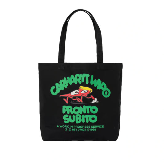 Canvas Graphic Tote Pronto Print, Black