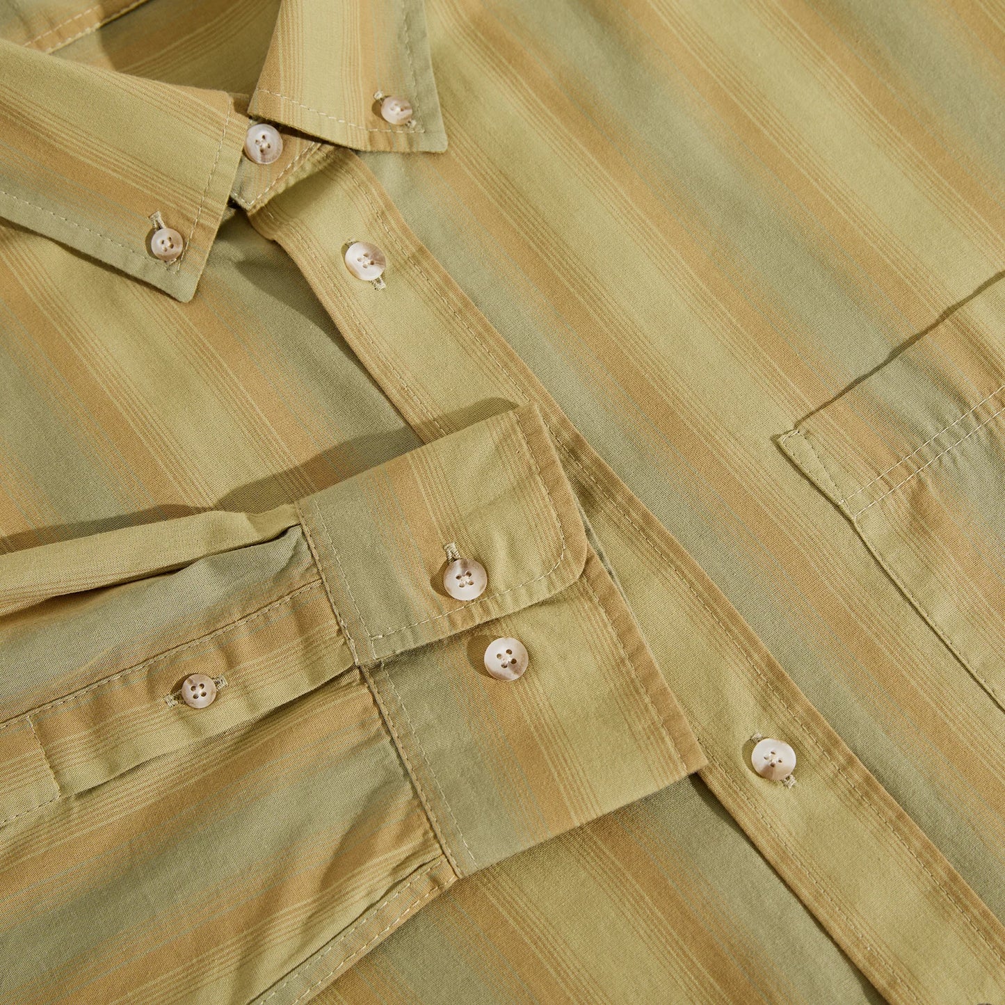 Ben LS Shirt Green Stripe
