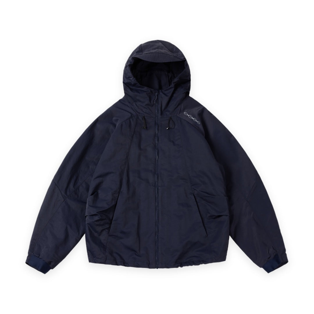 Crinkled Tech Windbreaker Dark Navy