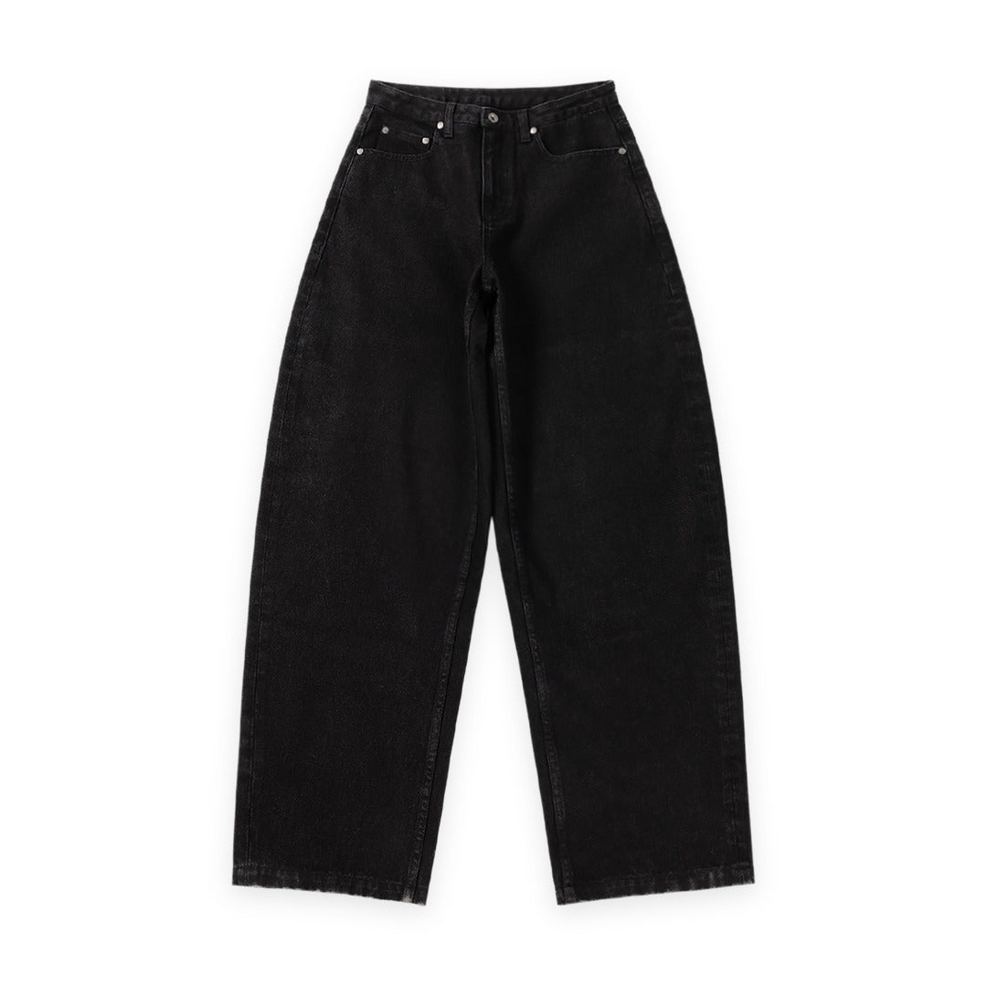 Women's Baggy Denim Pants Black