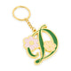 Oversized Floral Keychain Gold
