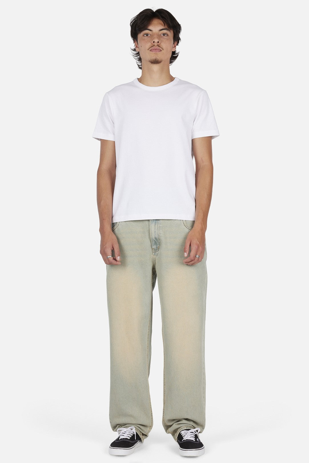 Relaxed Denim Pants Sandblasted Sky Blue