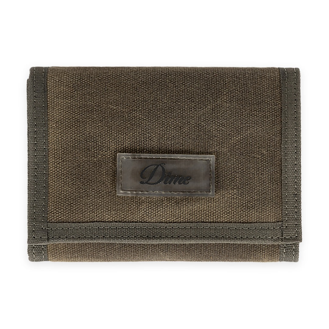 Waxed Velcro Wallet Olive