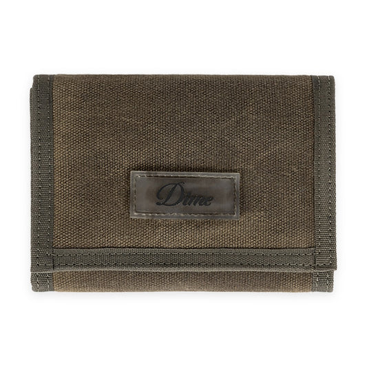 Waxed Velcro Wallet Olive