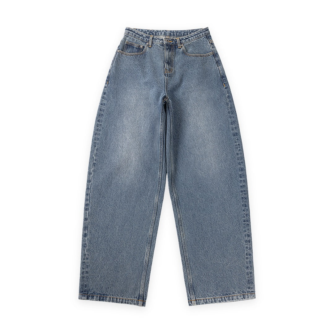 Women's Baggy Denim Pants Indigo Washed
