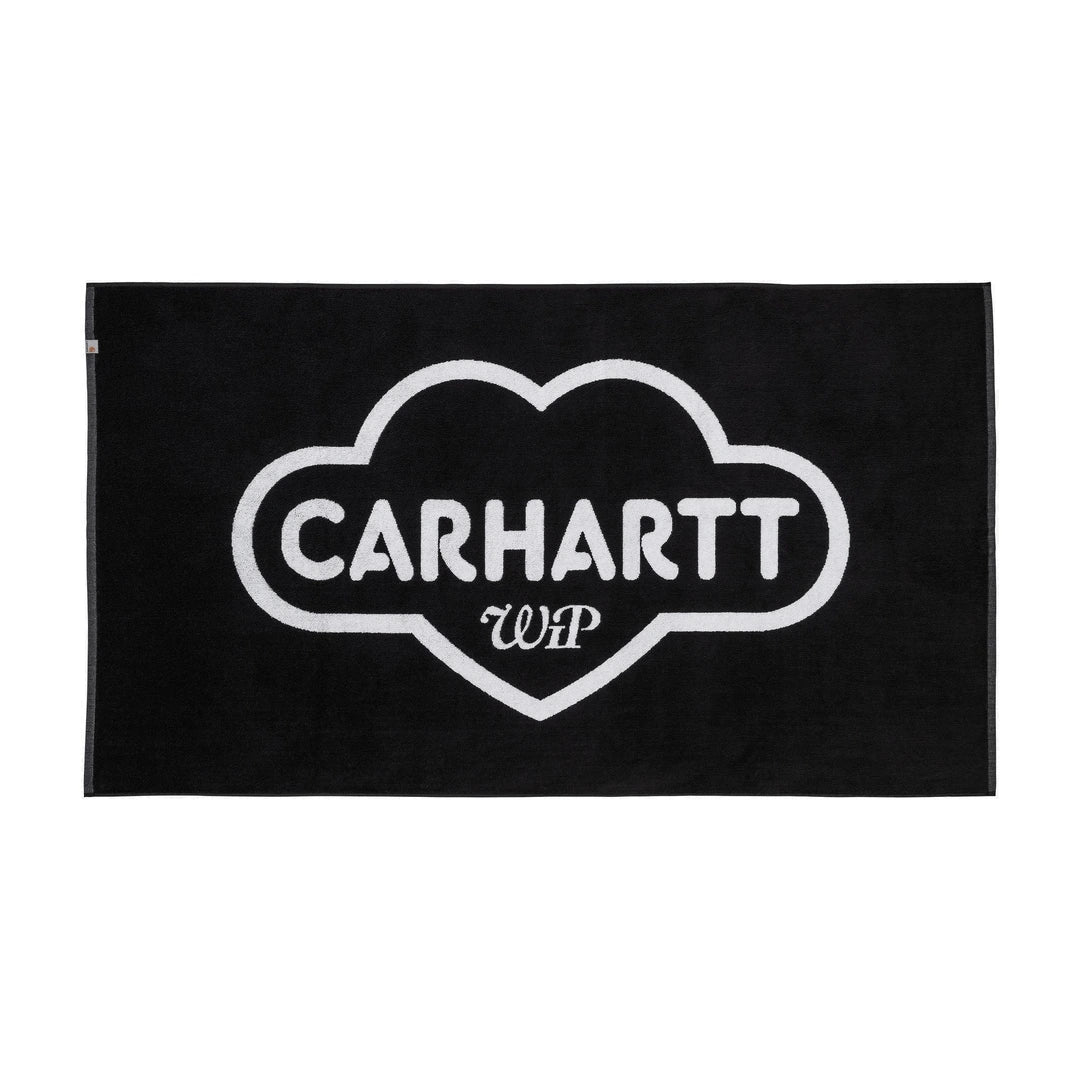 Cloud Heart Towel Black / White