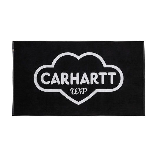 Cloud Heart Towel Black / White