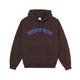 Contrast Dave Hoodie Crude Logo Chocolate
