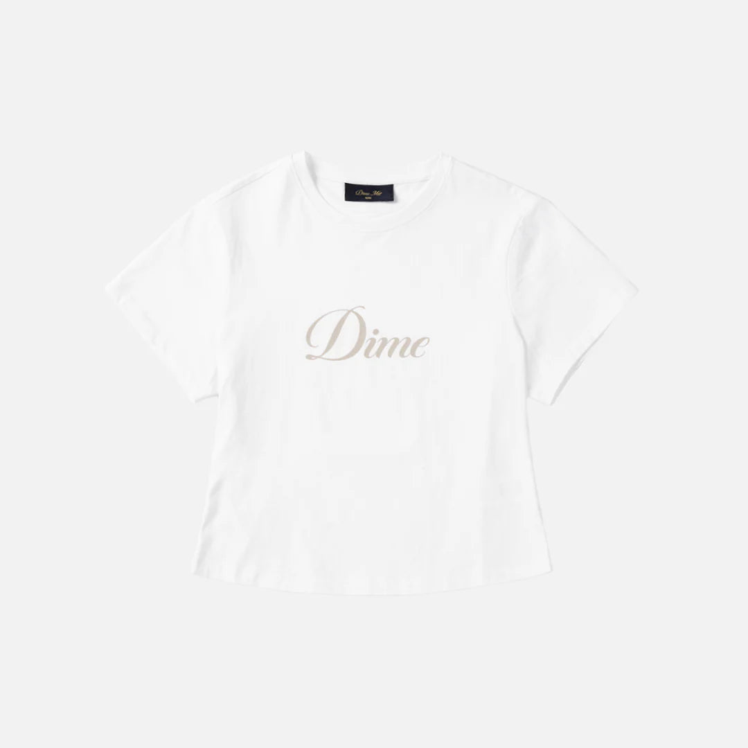 W’ Cursive Tee White
