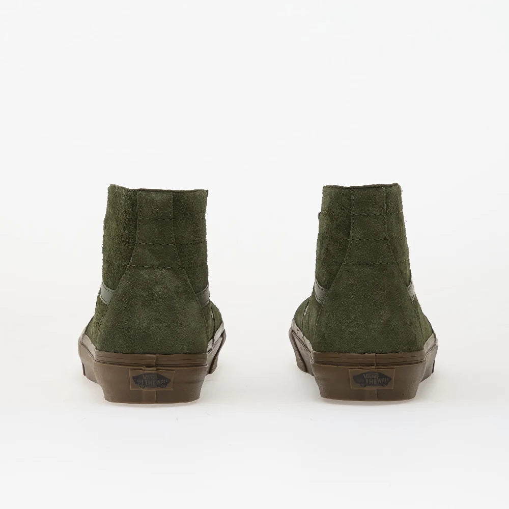 Sk8-Hi Tapered Hairy Suede – Olive/Gum
