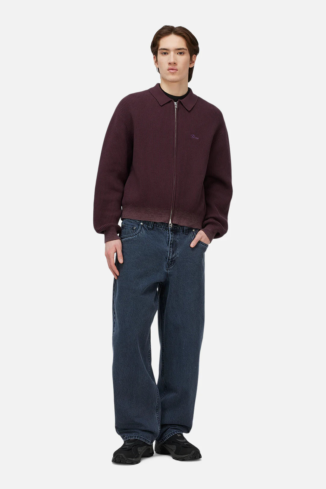 Double Zip Knit Wine