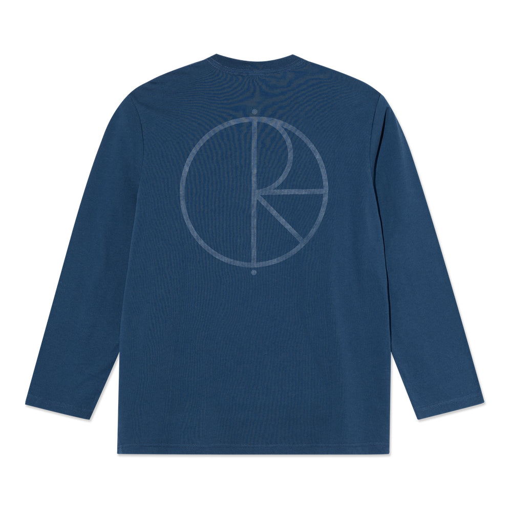 Steve Tee LS Stroke Logo Space Blue