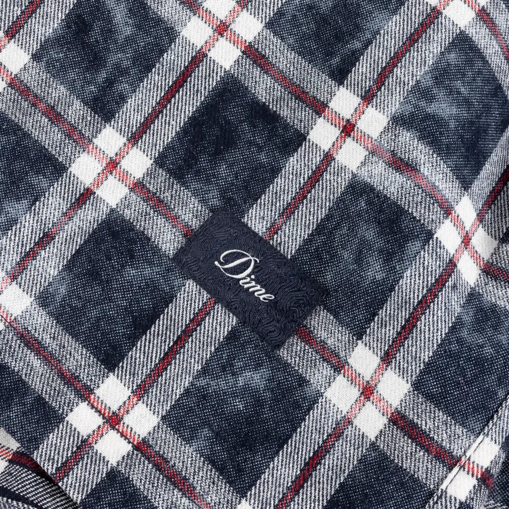 Plaid Flannel Shirt Navy