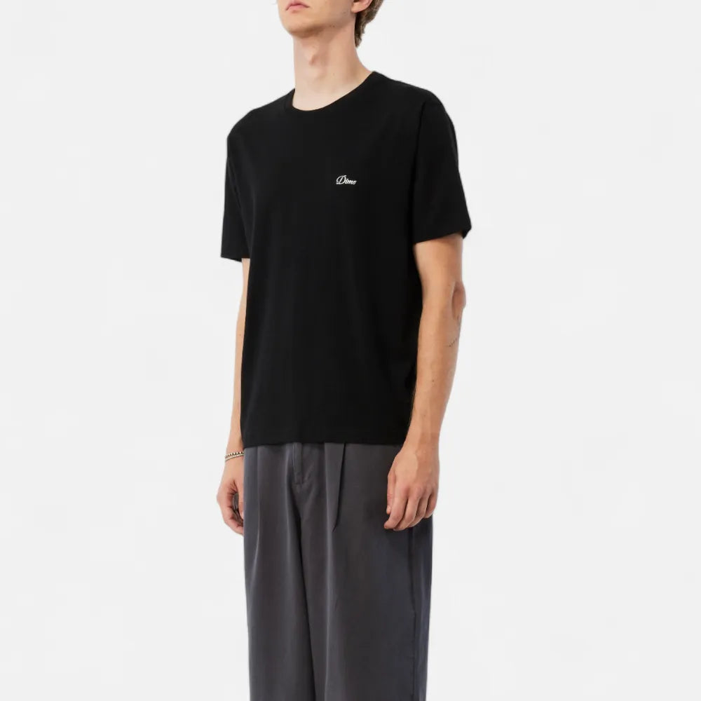 Cursive Small Logo T-Shirt Black