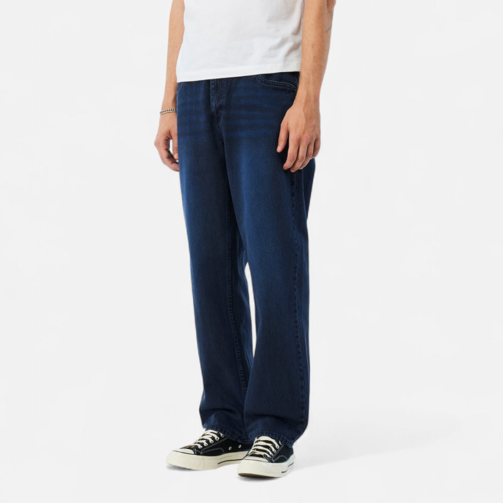 Relaxed Denim Pants Sandblasted True Blue