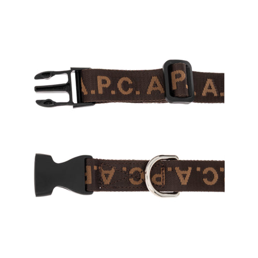 TOUTOU LOGO COLLAR MARRON