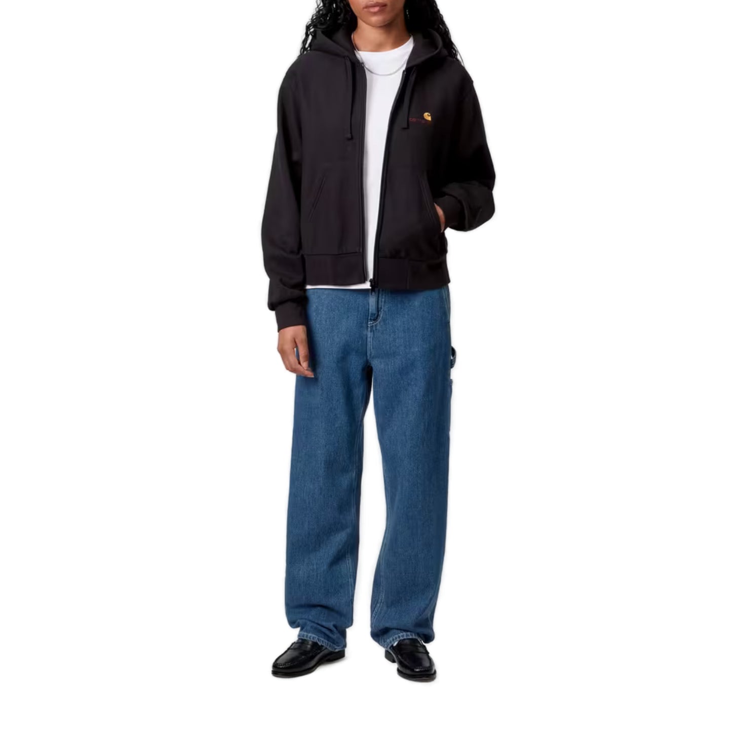 W’ Pierce Pant Straight Blue, Stone washed