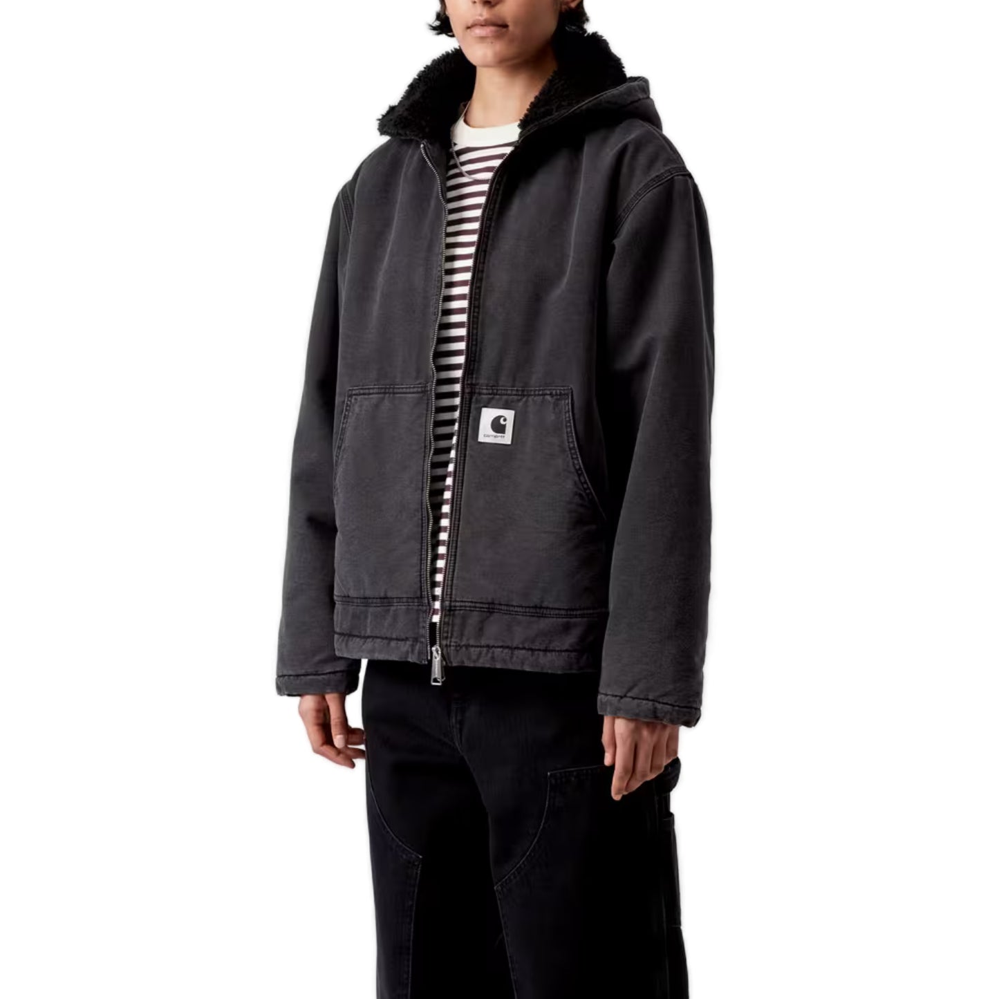 W' Hooded Mitch Jacket Black / Dusky Canvas