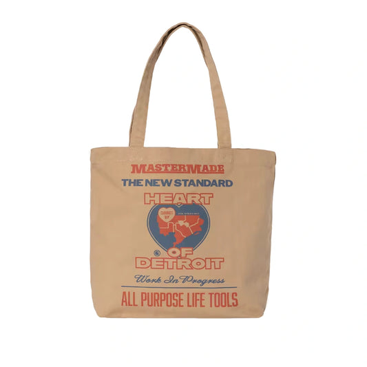 Canvas Graphic Tote Arcan Print, Dusty H Brown