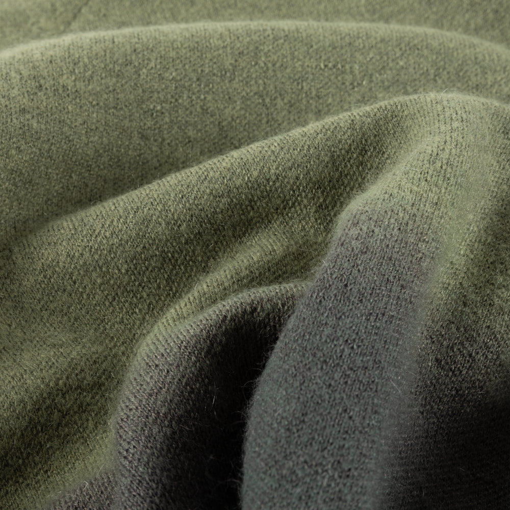 Cropped Mohair Knit Gradient Olive