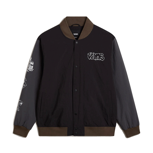 Crazy Eddy Baseball Jacket Black