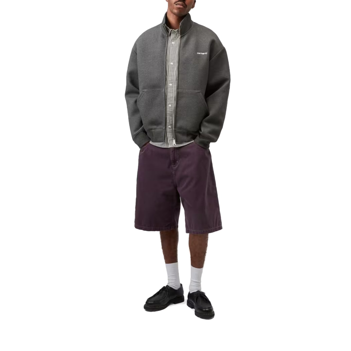 Alda Zip Sweat Jacket Black / White