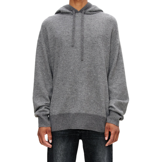 UNISEX WOOL HOODIE GRIS CHINE