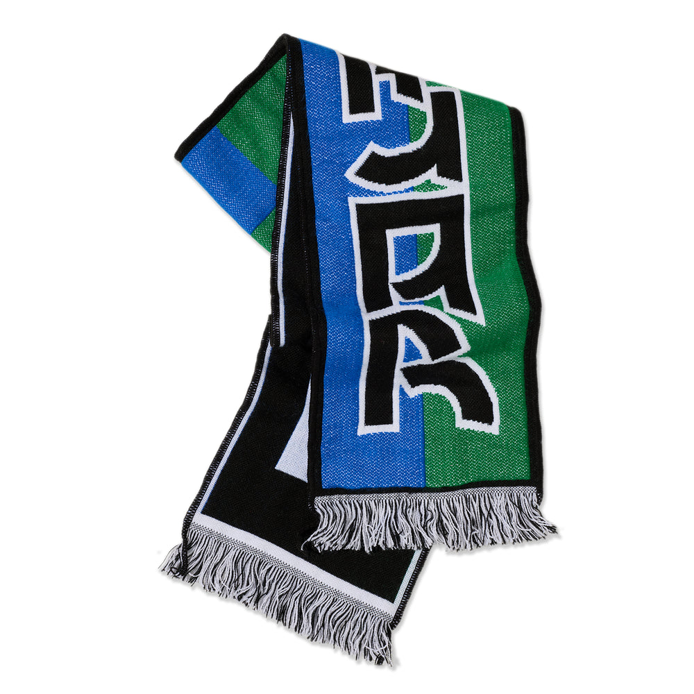 Football Scarf Squares Blue / Green