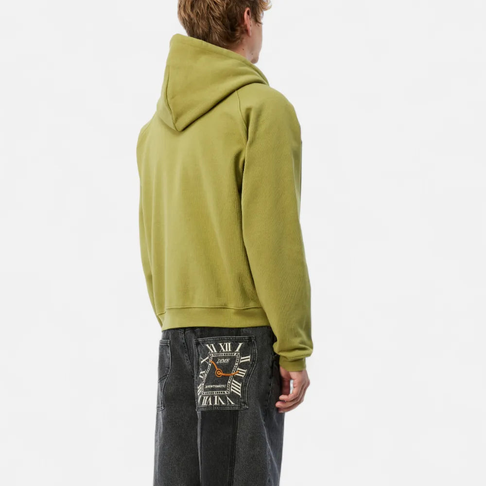 Cursive Small Logo Zip Hoodie Gold