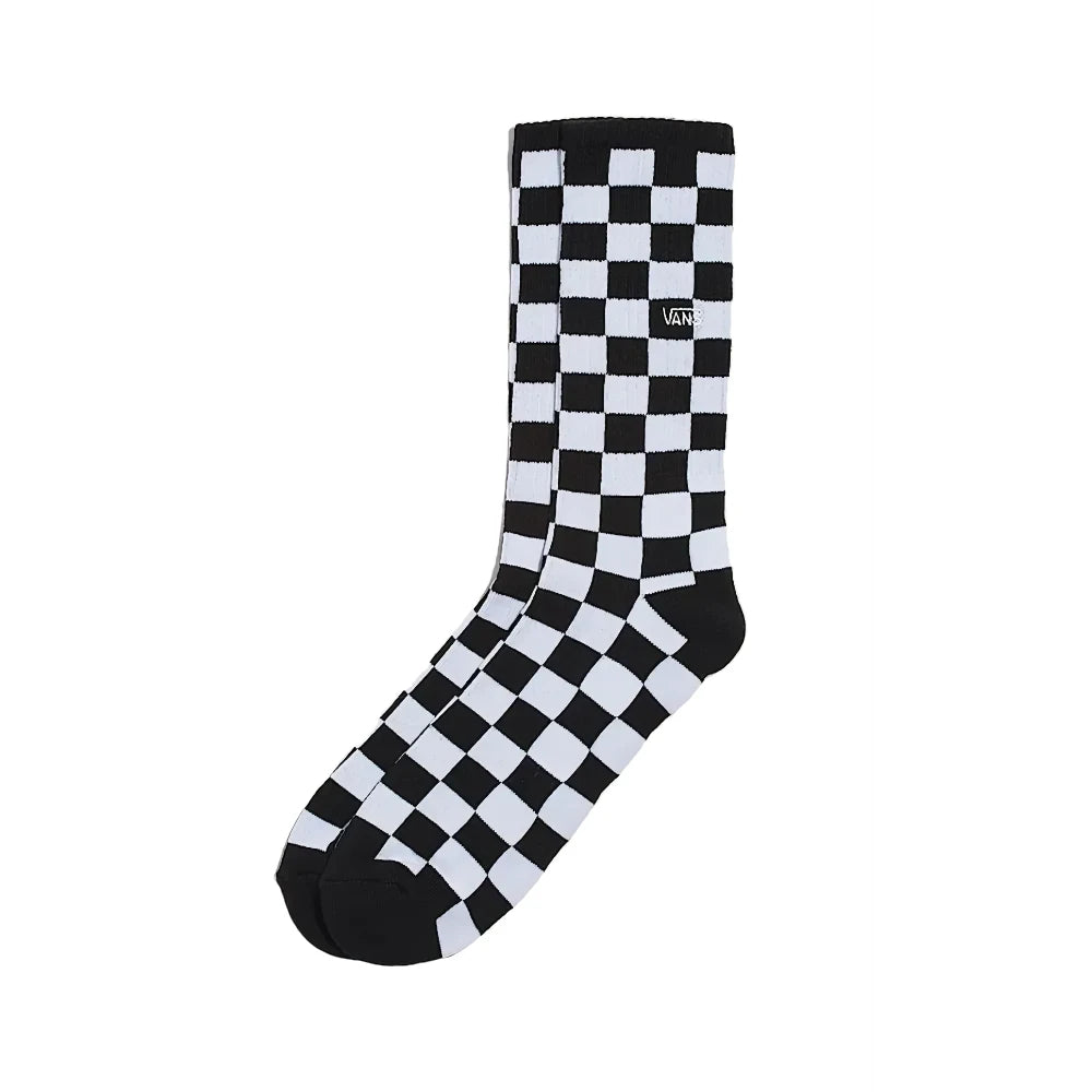 Checkerboard Crew Socks – Black/White