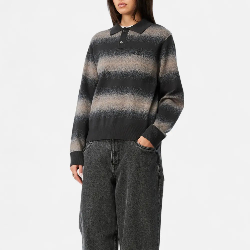Striped Rugby Knit Charcoal
