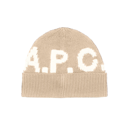 LOGO BEANIE BEIGE