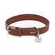 TOUTOU LEATHER COLLAR NOISETTE