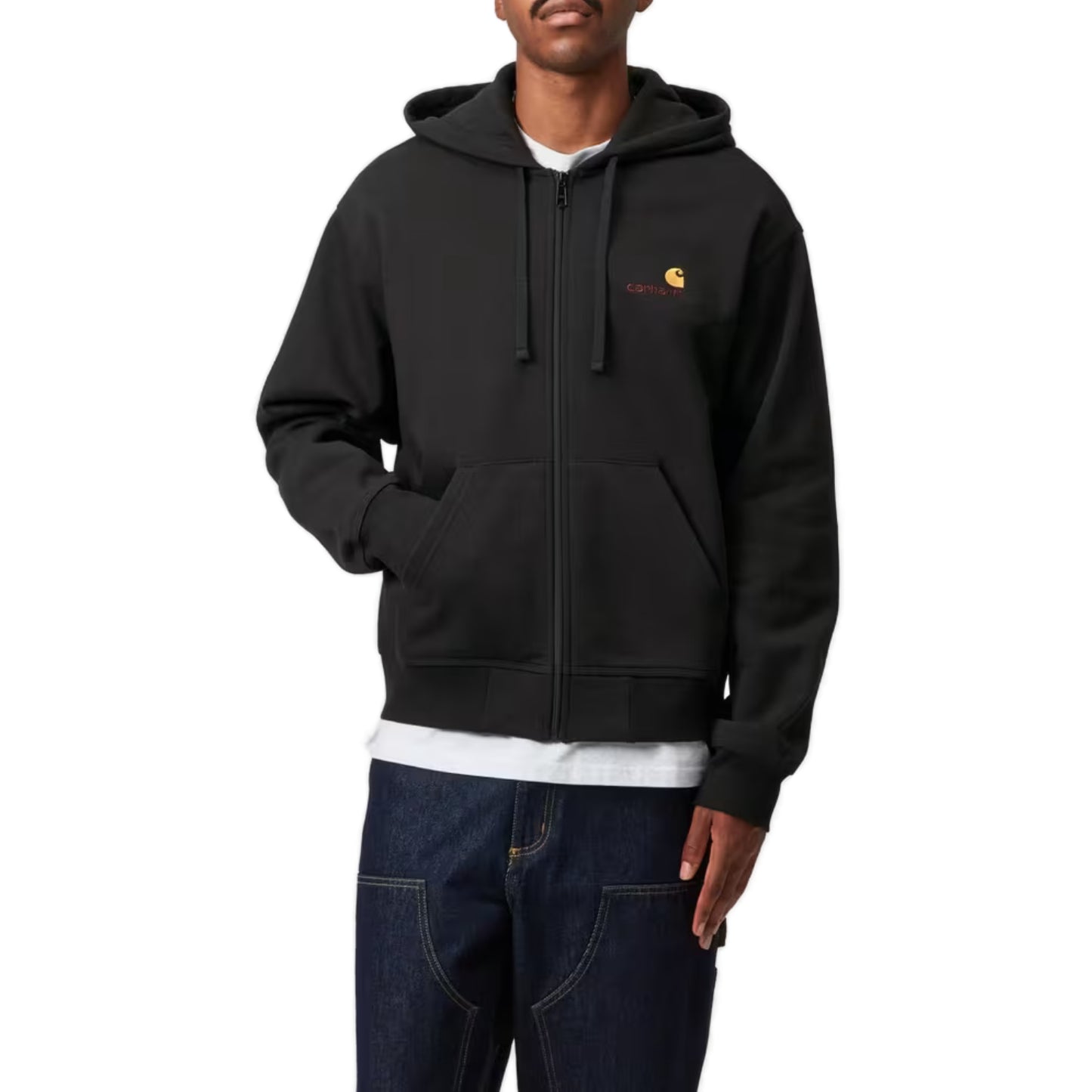 Hooded American Script Jacket Black