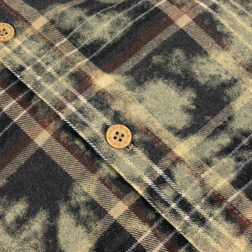 Plaid Flannel Shirt Beige