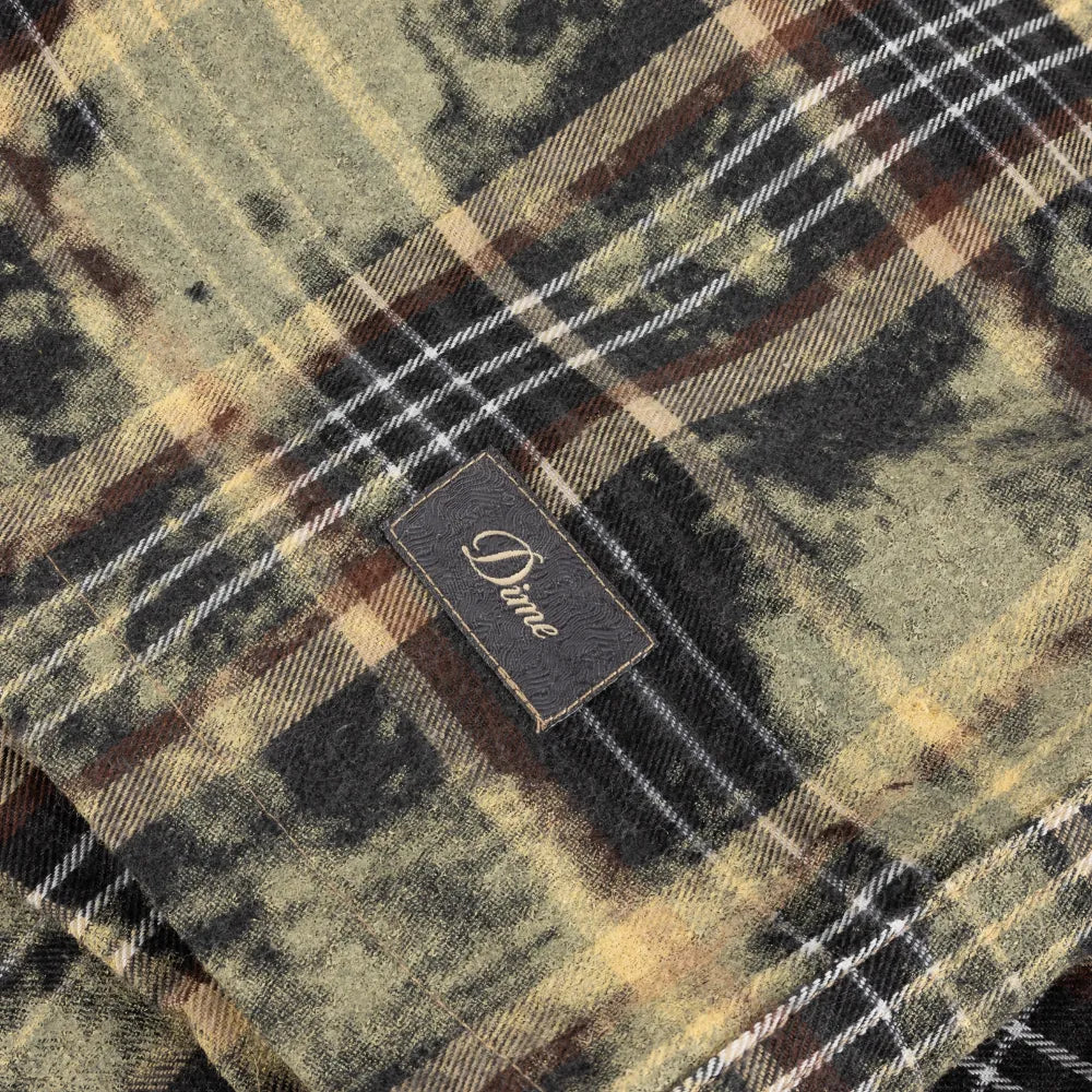 Plaid Flannel Shirt Beige