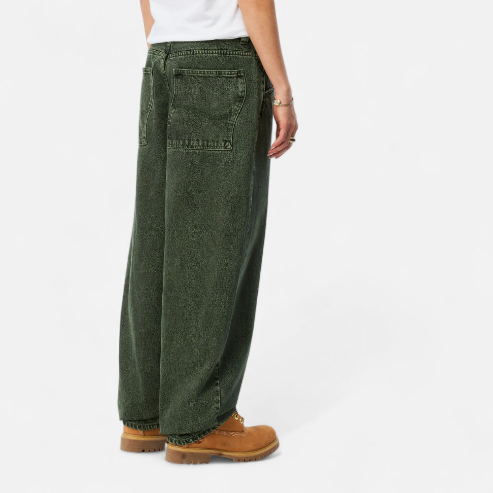 Baggy Denim Pants Overdyed Green