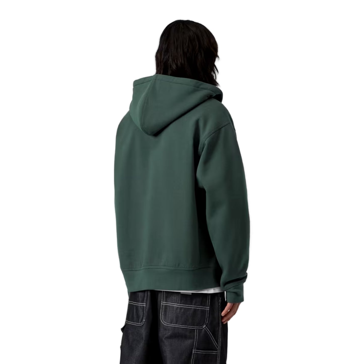 Hooded American Script Jacket Kale Green
