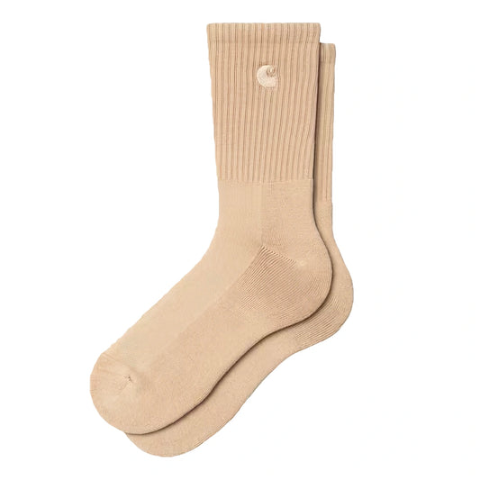 Hudson Socks Dusty H Brown, Chalk wash
