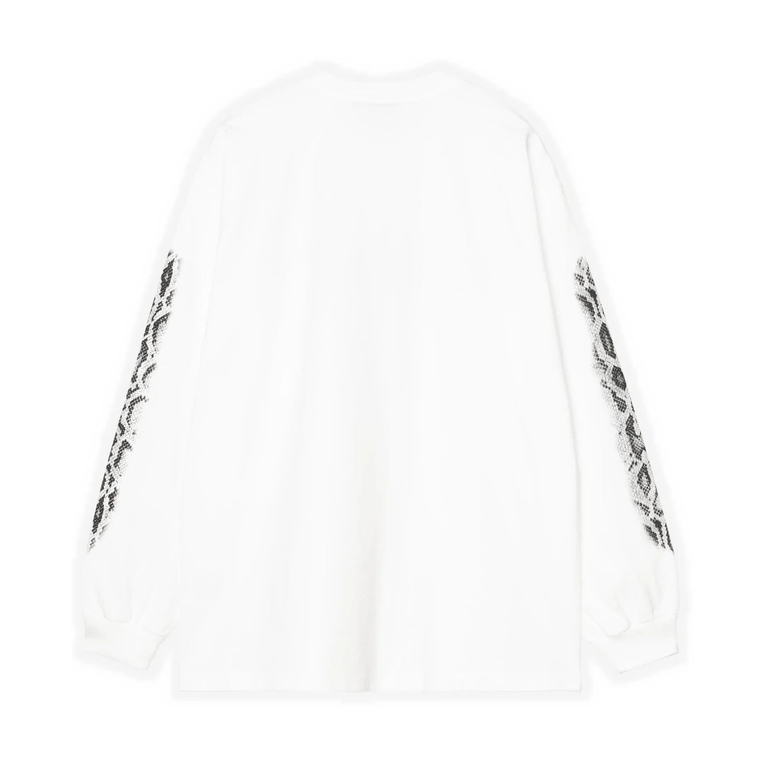 L/S Camo Snake T-Shirt White heavy stone