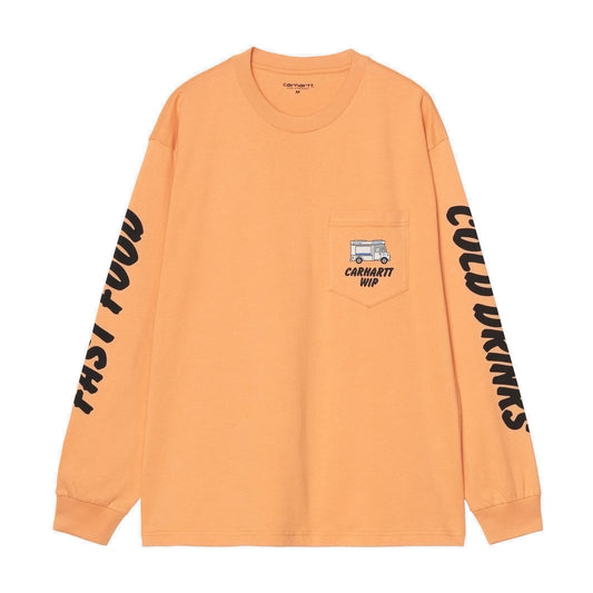 L/S Cold Drinks T-Shirt Gentle Orange