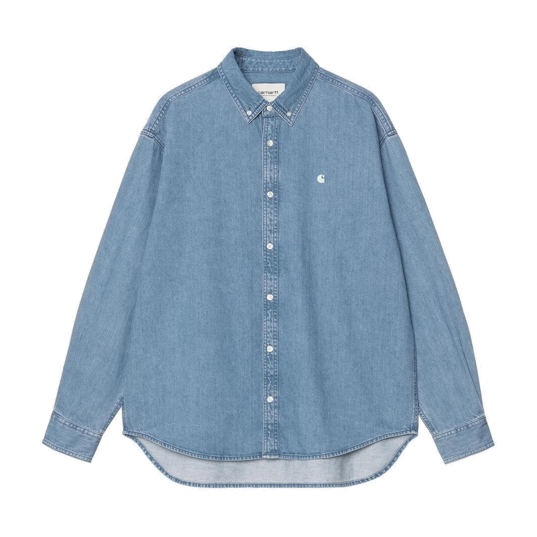 L/S Lucas Shirt Blue bleached