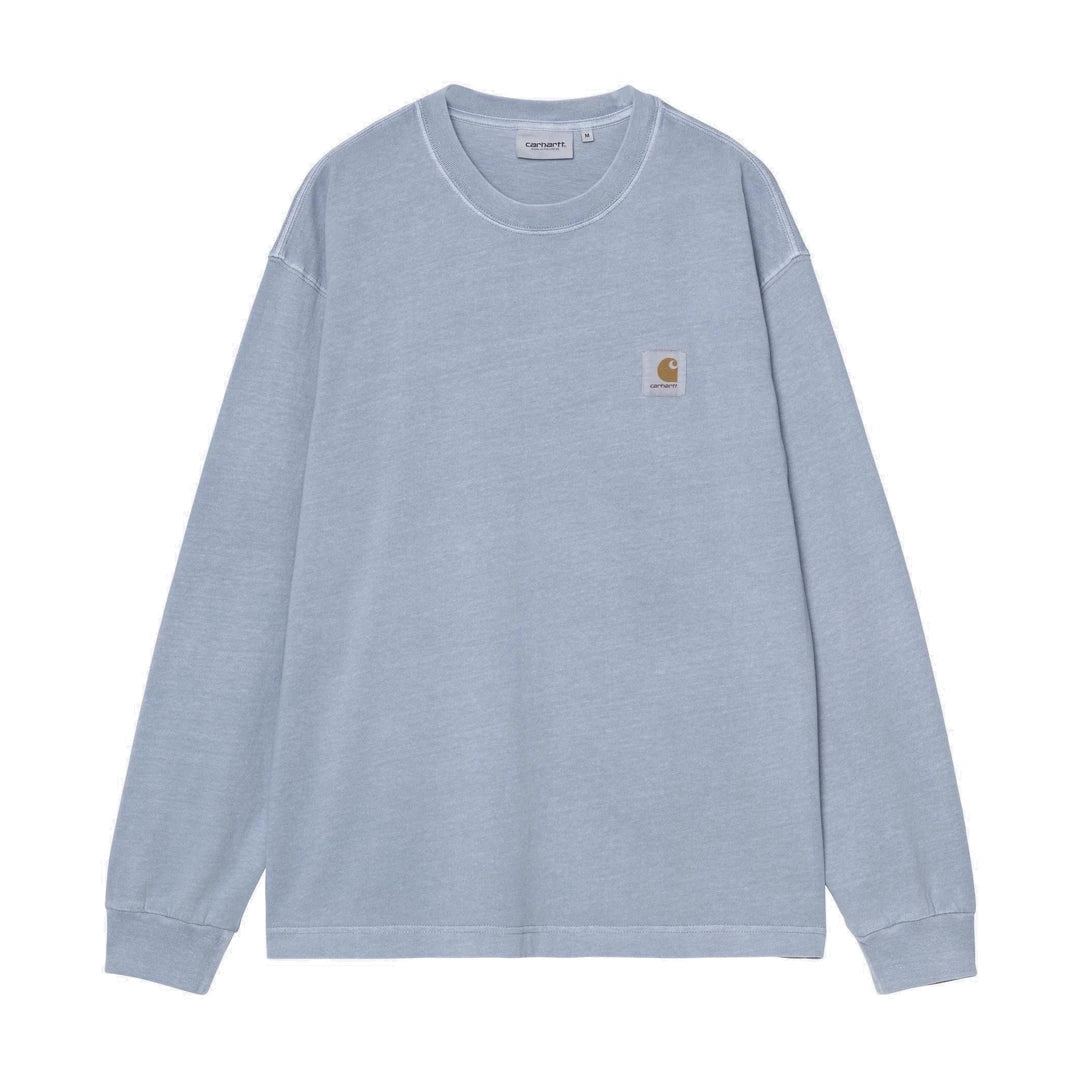 L/S Nelson T-Shirt Gentle Blue garment dyed
