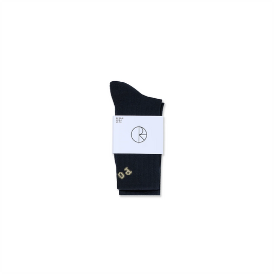 Large Rib Socks College Dark Navy