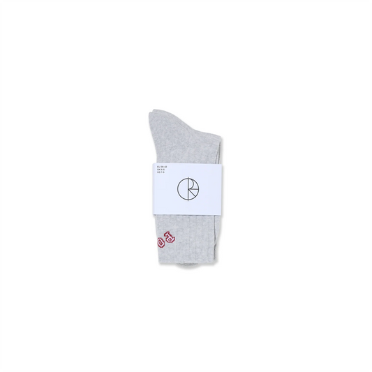 Large Rib Socks College Heather Grey