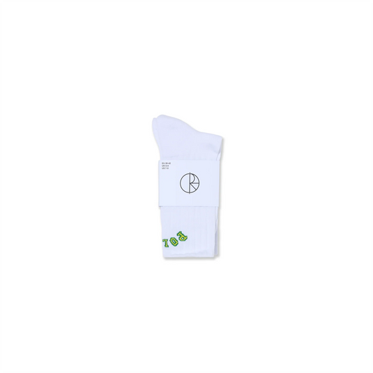 Large Rib Socks College White