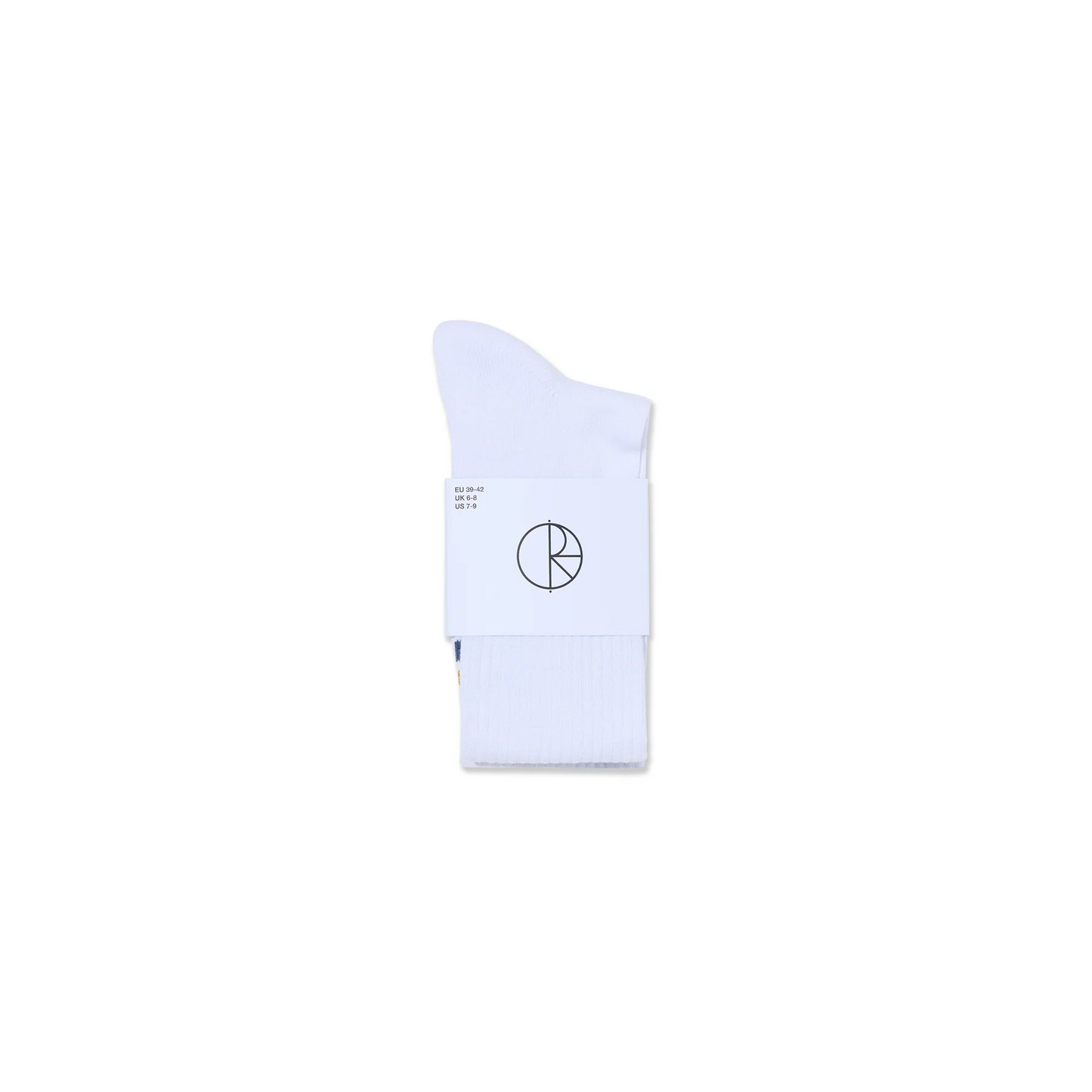 Long Rib Socks Stripes White/Caramel/Blue